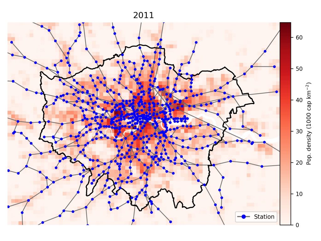London population and railway system (Credits: Isabella Capel-Timms)